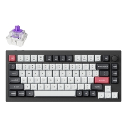 Keychron Q1 HE RGB Aluminum - US Layout - Hot-Swappable Gateron 2.0 Magnetic Nebula Switch Carbon Black Wireless Keyboard