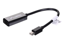 Lanberg AD-0005-BK video cable adapter 0.2 m Mini DisplayPort HDMI Type A (Standard) Black