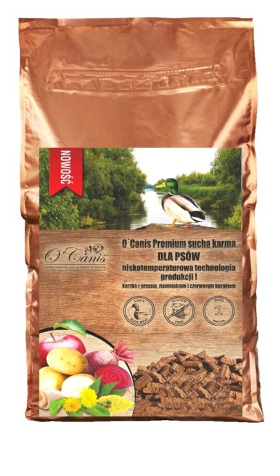 O'CANIS Duck with millet, potatoes, and red beet - dry dog food - 1,5kg