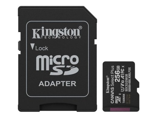 Kingston Flash-Card incl. SD-Adapter Canvas Select Plus - microSDXC UHS-I - 256