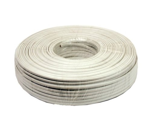 Telephone cable 4C stranded wire 100 meters, white