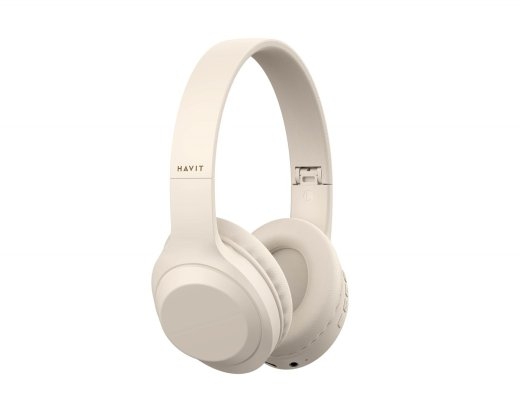 Havit H628BT - wireless on-ear headphones, beige
