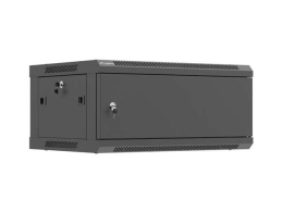 Lanberg Rack cabinet wall-mounted 19-inch 4U 600x450 black metal door (flat pack)