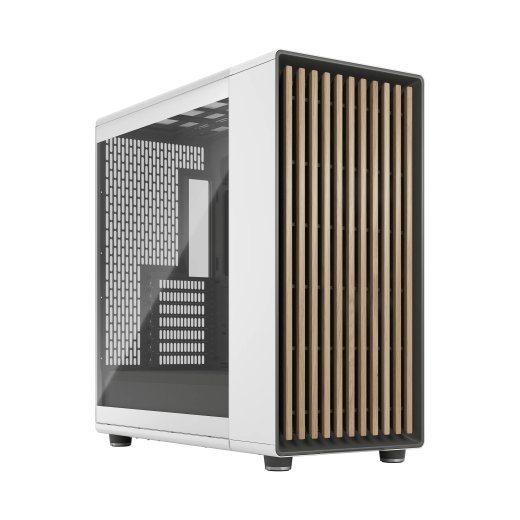Fractal Design Computer Case North XL Chalk White TG Clear ATX
