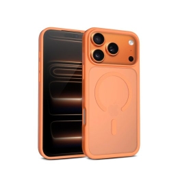 Crong Case MagSafe iPhone 17 Pro Orange Hybrid Matte