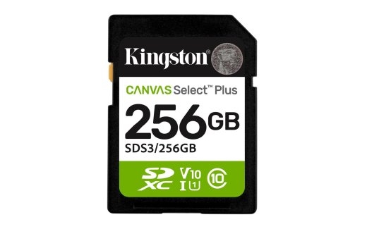 Kingston Memory card SD 256GB Canvas Select Plus Gen3 150MB/s