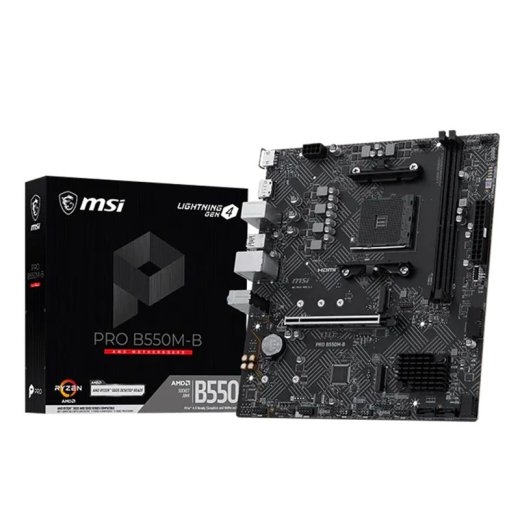 MSI Mainboard PRO B550M-B - Micro ATX - Socket AM4 - AMD B550