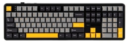 F108 Gray+Orange+Deep Gray Gasket Keyboard with Volcano RGB Switches – AULA