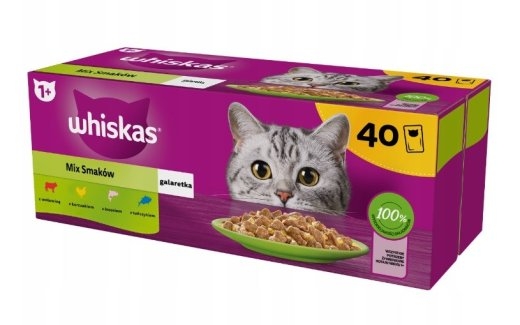 WHISKAS Mix Favourites in jelly - wet cat food - 40x85 g