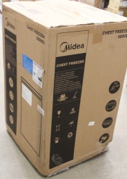SALE OUT. Midea Freezer MDRC152FEE01 Energy efficiency class E Chest Free standing Height 85 cm Total net capacity 99 L White DAMAGED PACKAGING, DE...