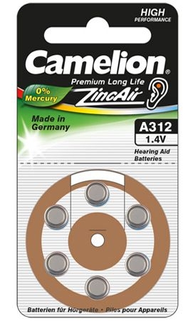 Camelion A312/DA312/ZL312 Zinc air cells 6 pc(s)