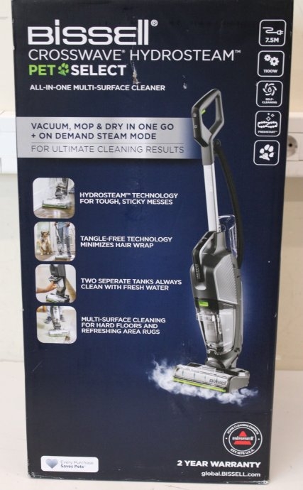 SALE OUT. Bissell All-in one Multi-Surface Cleaner 3527N Crosswave HydroSteam Pet Select Corded operating Washing function 1100 W N/A V Titanium/Bl...