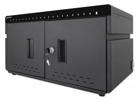 Manhattan iPad to 11" 20-bay Charging Cabinet Desktop via USB-C, Also other tablets and smartphones (with device to USB-C cable), Bays 264x22x235mm...