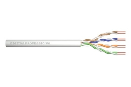 Category 5e installation cable, U/UTP, Eca, AWG 24/1, PVC, 100 m, gray