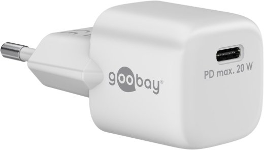Goobay USB-C PD GaN Fast Charger Nano (20 W), White