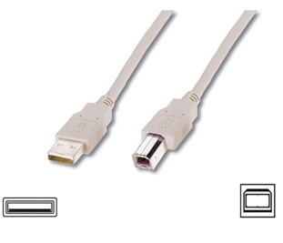 Logilink USB 2.0 connection cable USB-A to USB-B USB A male USB B male