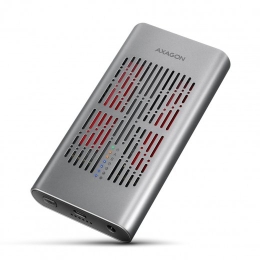Axagon EEM2-20GB USB-C enclosu re Gen2 2xNVMe M.2 SSD