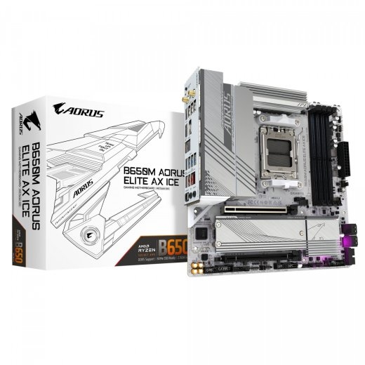 Gigabyte Motherboard B650M A ELITE AX ICE HDMI/DP M2 m.ATX