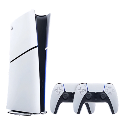 Sony PlayStation 5 Slim Digital Edition 1TB with 2 Dualsense Controller White