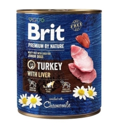 BRIT Premium by nature Junior Turkey with Liver - wet dog food - 800g
