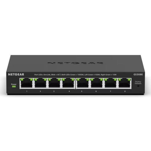 NETGEAR 300 Series SOHO Plus GS308E - switch - 8 ports - smart