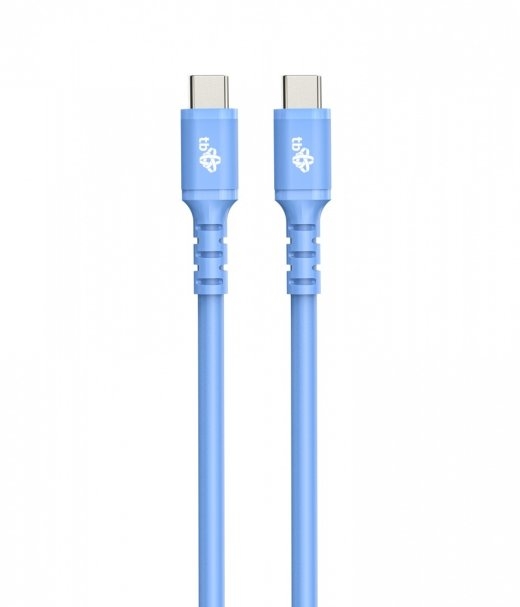 USB C - USB C cable 1m. silicone blue