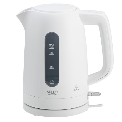 Adler Kettle AD 1379w Electric 2200 W 1.7 L Polypropylene 360° rotational base White