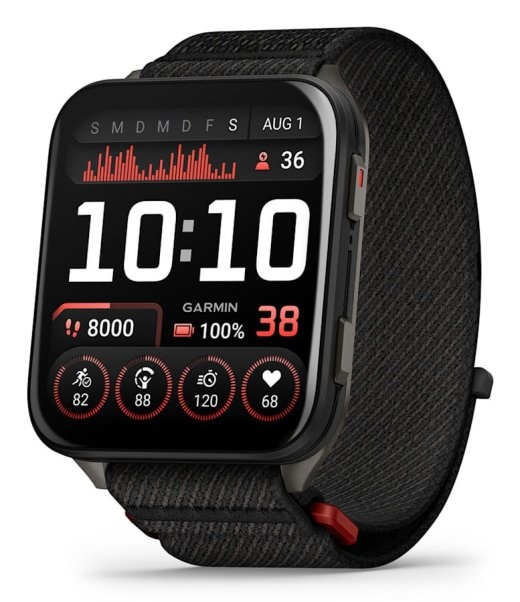 Garmin Venu X1 5.08 cm (2") AMOLED Digital 448 x 486 pixels Touchscreen Black Wi-Fi GPS (satellite)