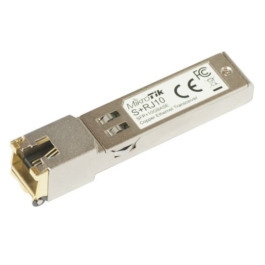 MikroTik S+RJ10 SFP+ Copper RJ-45 10/100/1000/10000 Mbit/s Maximum transfer distance 200 m -20 to +60C