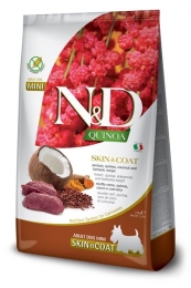 FARMINA N&D Quinoa Dog Skin&Coat Venison, Coconut Adult Mini - dry dog food - 2.5 kg