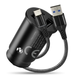 everActive Car charger CC-25C 2XUS B 12W + CABEL USB-C