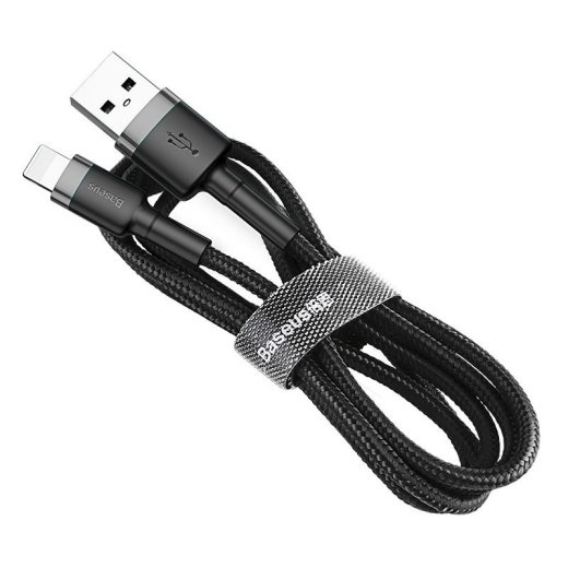 Cable Lightning USB Baseus Cafule 1.5A 2m (gray and black)