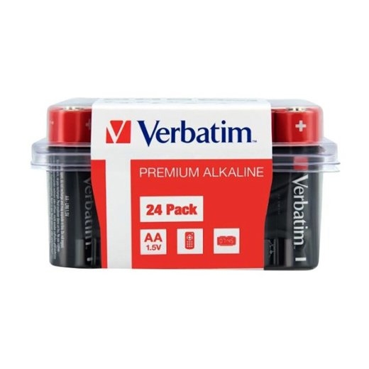 Verbatim Alkaline Batteries AA / LR06 24-pack 49505