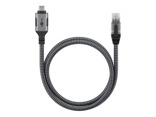 Goobay USB-A 3.1 to RJ45 Ethernet Cable, 1 m 70696 Black
