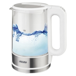 Mesko Kettle MS 1301w Electric 1850 W 1.7 L Glass 360° rotational base White
