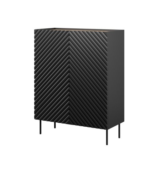 Bookcase 2D2SZ ONDA 98x45x127 black