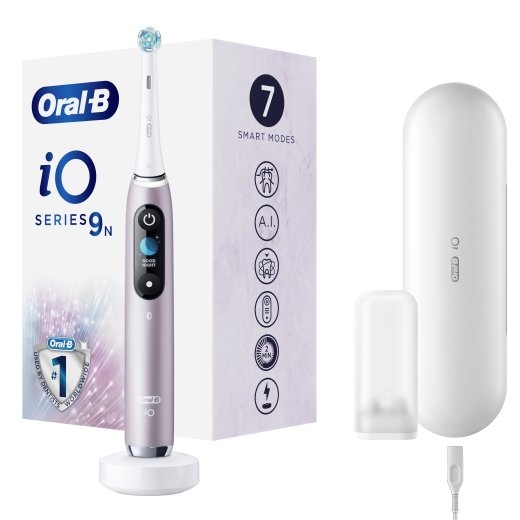 Oral-B Electric Toothbrush iO9 Series 9 Rechargeable For adults Number of brush heads included 1 Number of teeth brushing modes 7 Rose Quartz