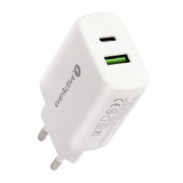CHARGER USB/USB-C QC3.0 25W WHITE