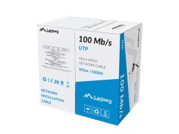 LANBERG LAN UTP CABLE 100MB/S 305M WIRE CCA BLACK