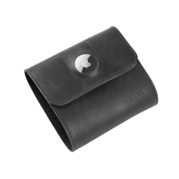 Fixed Classic Wallet for AirTag Apple Genuine cowhide Black