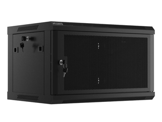 Lanberg Rack cabinet 19" wall-mount 6U/600x450 with perforated door (flat pack) WF01-6406-23B Black