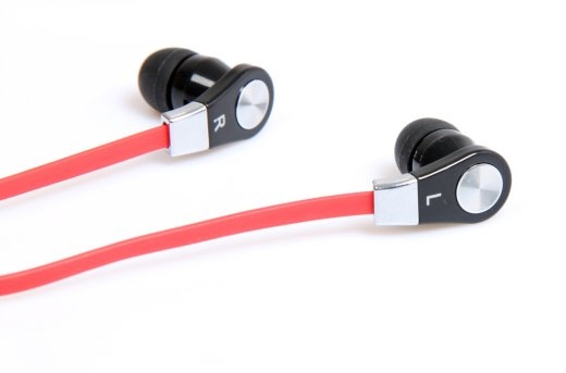 MAGICSOUND DS-2 - STEREO EARPHONES WITH MICROPHONE, BLACK-RED