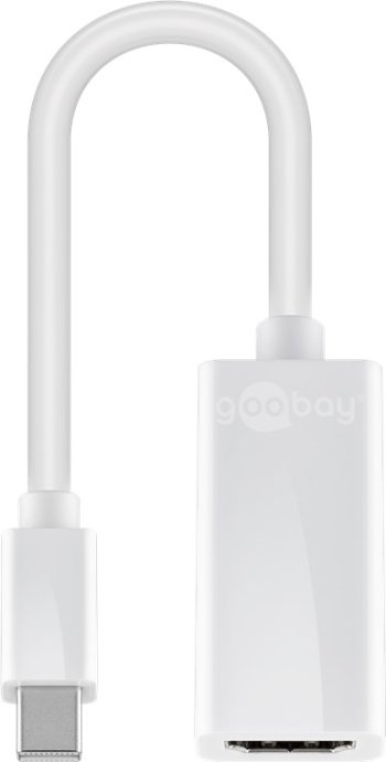 Goobay Mini DisplayPort/HDMI adapter cable 1.1 51729 White Mini DisplayPort male HDMI female (Type A)