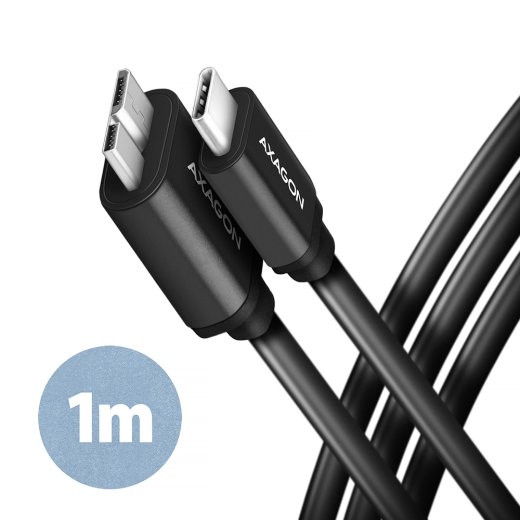 AXAGON Data and power suply cable, 1 m BUMM3-CM10AB USB Type C to USB Type Micro-B