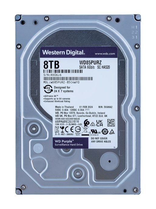 Western Digital Blue 8TB WD PURPL 8TB WD PURPLE 3.5" Serial ATA III