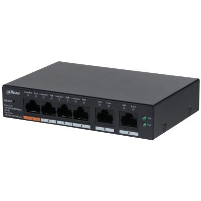 Switch DAHUA CS4006-4GT-60 Type L2 Desktop/pedestal PoE ports 4 60 Watts