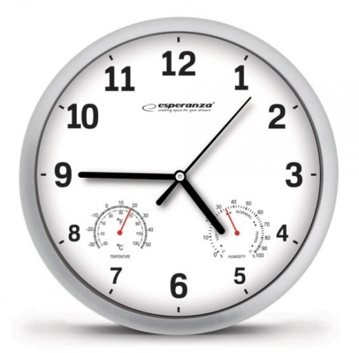 Esperanza EHC016W wall/table clock Quartz clock Round White