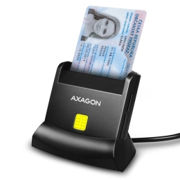 AXAGON Universal desktop USB contact Smart/ID and SD/microSD/SIM card reader CRE-SM2