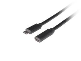 Lanberg USB-C M/F 3.1 Cable CA-USBE-20CC-0015-BK