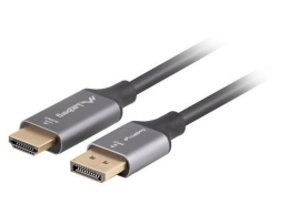 Lanberg Displayport(M)-HDMI(M)1.8M 4K cable, black and silver